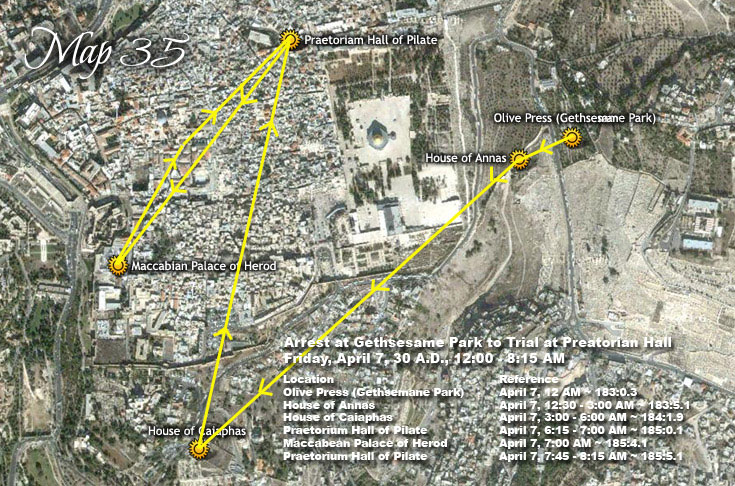 Jesus Trial Map